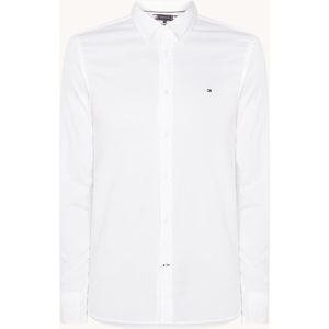 Tommy Hilfiger Core Flex Dobby slim fit overhemd met borstzak en logo