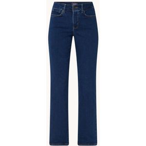 NYDJ Marilyn mid waist straight leg jeans met donkere wassing