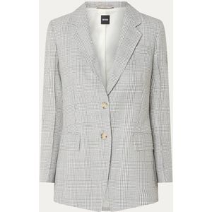 HUGO BOSS Jacketa blazer van scheerwol met ruitdessin