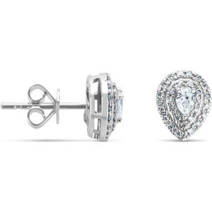 Diamond Point Witgouden oorsieraden, 0.36 ct diamant, Petite Romance