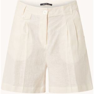 Pennyblack Saturno high waist wide fit korte broek van linnen met steekzakken