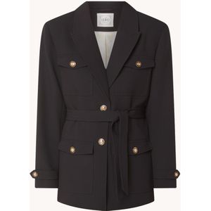 Aaiko Noa blazer met klepzakken en strikceintuur