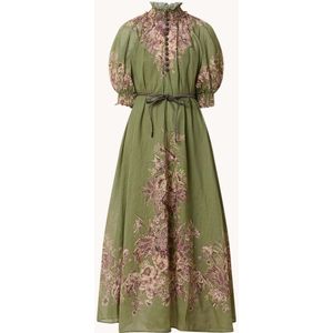 Zimmermann Maxi jurk met strikceintuur en bloemenprint