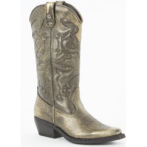 Steve Madden Wishley cowboylaar van leer met metallic finish