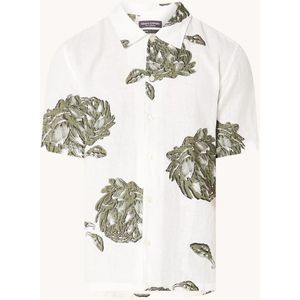 Marc O'Polo Regular fit overhemd van linnen met print