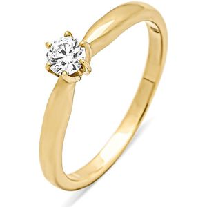 Diamond Point Geelgouden ring, 0.20 ct diamant, Hearts & Arrows