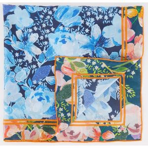 Becksöndergaard Seila Sia sjaal van zijde met bloemenprint 65 x 65 cm