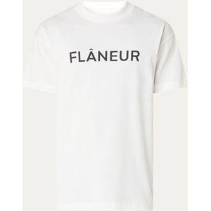 FLÂNEUR T-shirt met logo en stretch