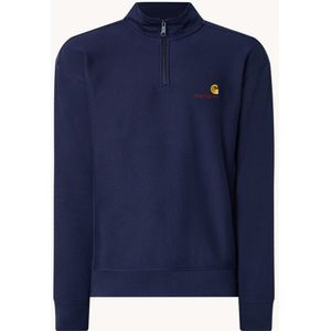 Carhartt WIP American Script sweater met halve rits en logo