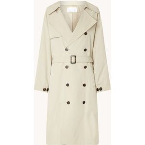 The Frankie Shop Mavis oversized double-breasted trenchcoat met strikceintuur