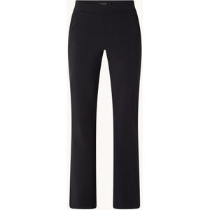 Claudia Sträter Mid waist straight fit pantalon van jersey met steekzakken