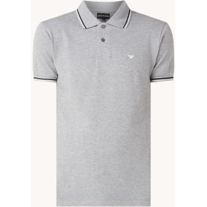 Emporio Armani Regular fit polo van piqué katoen met getipte boorden