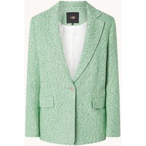 Maje Blazer met tweed-look en klepzakken