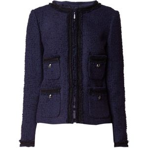 L.K.Bennett Charlee blazer van bouclé met knoopdetail