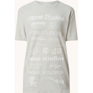 Acne Studios T-shirt van biologisch katoen met logo- en backprint