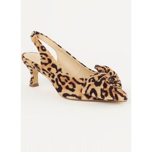 Fabienne Chapot Beau slingback van fluweel met strikdetail