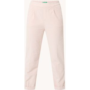 Benetton High waist tapered cropped pantalon van corduroy