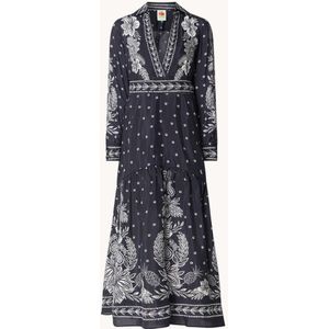 Farm Rio Maxi blousejurk met paisley dessin en strikceintuur