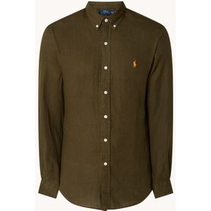 Ralph Lauren Slim fit overhemd van linnen met logo