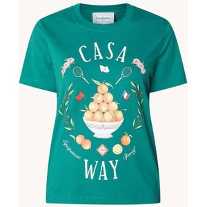 Casablanca Evergreen T-shirt van biologisch katoen met logoprint