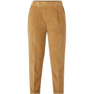 Benetton High waist tapered cropped pantalon van corduroy