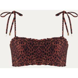 Beachlife Leopard Lover bandeau bikinitop met beugel en panterprint