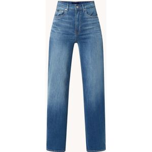 Denham Miku high waist wide leg jeans met medium wassing