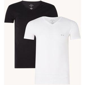 Armani Exchange T-shirt met V-hals in 2-pack