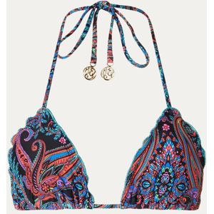 Luli Fama Que Linda triangel bikinitop met uitneembare vulling en paisley dessin