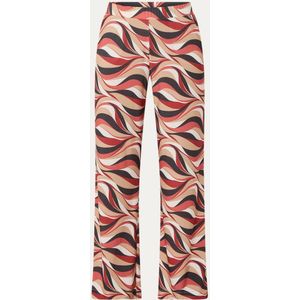 Claudia Sträter Mid waist loose fit pantalon van jersey met print