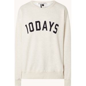 10DAYS Statement oversized sweater met logoborduring