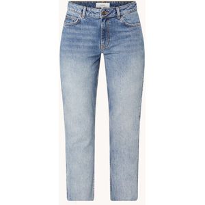 Ba&sh Evan mid waist straight leg cropped jeans met stretch