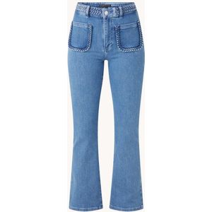 Maje Platane high waist cropped flared jeans met opgestikte zakken