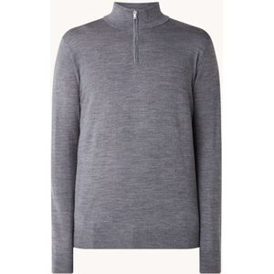 Reiss Blackhall fijngebreide pullover van wol met halve rits