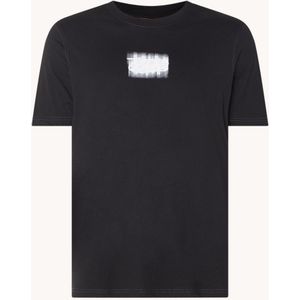 Diesel Maglietta T-shirt met flock logo- en back print