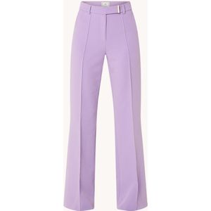 Aaiko Chantalle high waist wide fit pantalon met persplooi en structuur