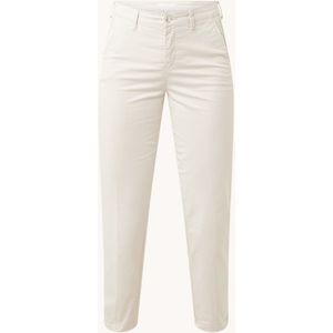 MAC Mid waist slim fit cropped pantalon met steekzakken