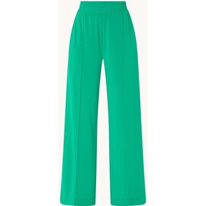 Claudia Sträter High waist wide fit broek van crêpe