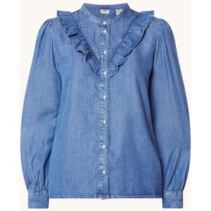 Levi's Carinna blouse van chambray met ruches