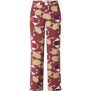 ba&sh Aaron high waist loose fit pantalon in lyocellblend met print