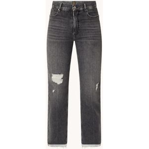 HUGO BOSS Ada high waist slim fit cropped jeans met ripped details