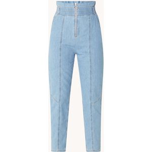 Ba&sh Lony high waist tapered jeans met ritsdetail