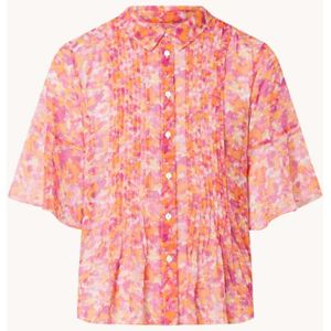 French Connection Cass semi-transparante blouse met print en volant