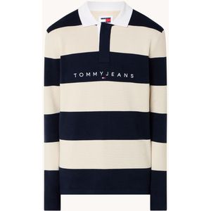 Tommy Hilfiger Fijngebreide trui met logoborduring en polokraag