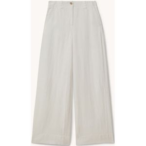 Reiss Demi high waist wide fit pantalon van linnen