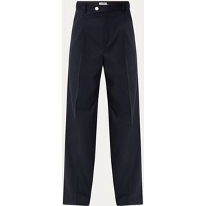 Sandro High waist straight fit pantalon in wolblend met steekzakken