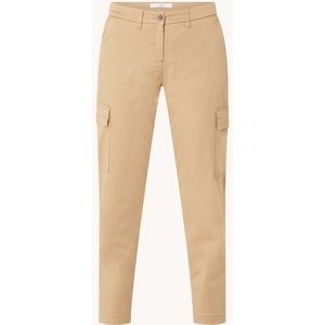 BRAX Maron mid waist slim fit cropped chino in lyocellblend met klepzakken