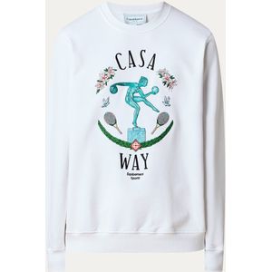 Casablanca Sweater van biologisch katoen met logoprint