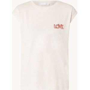 by-bar Thelma T-shirt van biologisch katoen met borduring