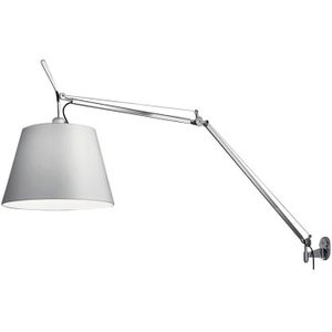 Artemide Tolomeo Mega parete wandlamp met dimmer aluminium 206 cm x  Ø32 cm